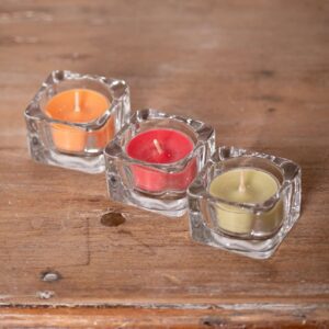 Bougeoir carré en verre